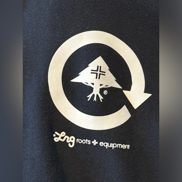 2XL LRG roots equipment zip up thick hoodie black with white logo 2 pockets - Picture 2 of 13